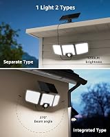 Lepro Solar Security Lights Outdoor Motion Sensor 1200LM 3 Heads IP65 view 2