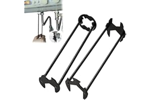 2Pcs Multifunctional Sink Wrench Set,Heavy Duty Basin Wrench for Tight Spaces,Universal Faucet Installation and Removal Tool,