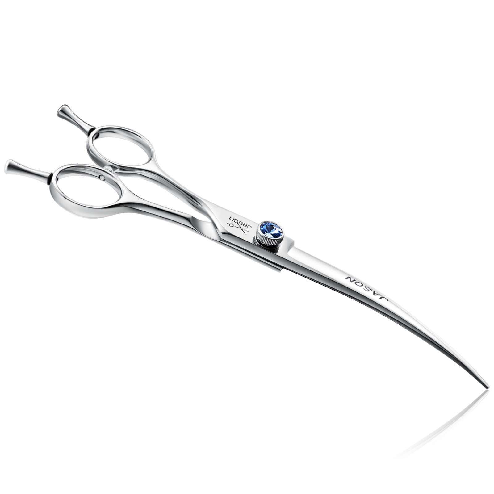 Photo 1 of JASON 7" Curved Dog Grooming Scissors, Cats Grooming Shears Pets Trimming Kit with for Left Handed Groomers, Sharp, Comfortable Shear