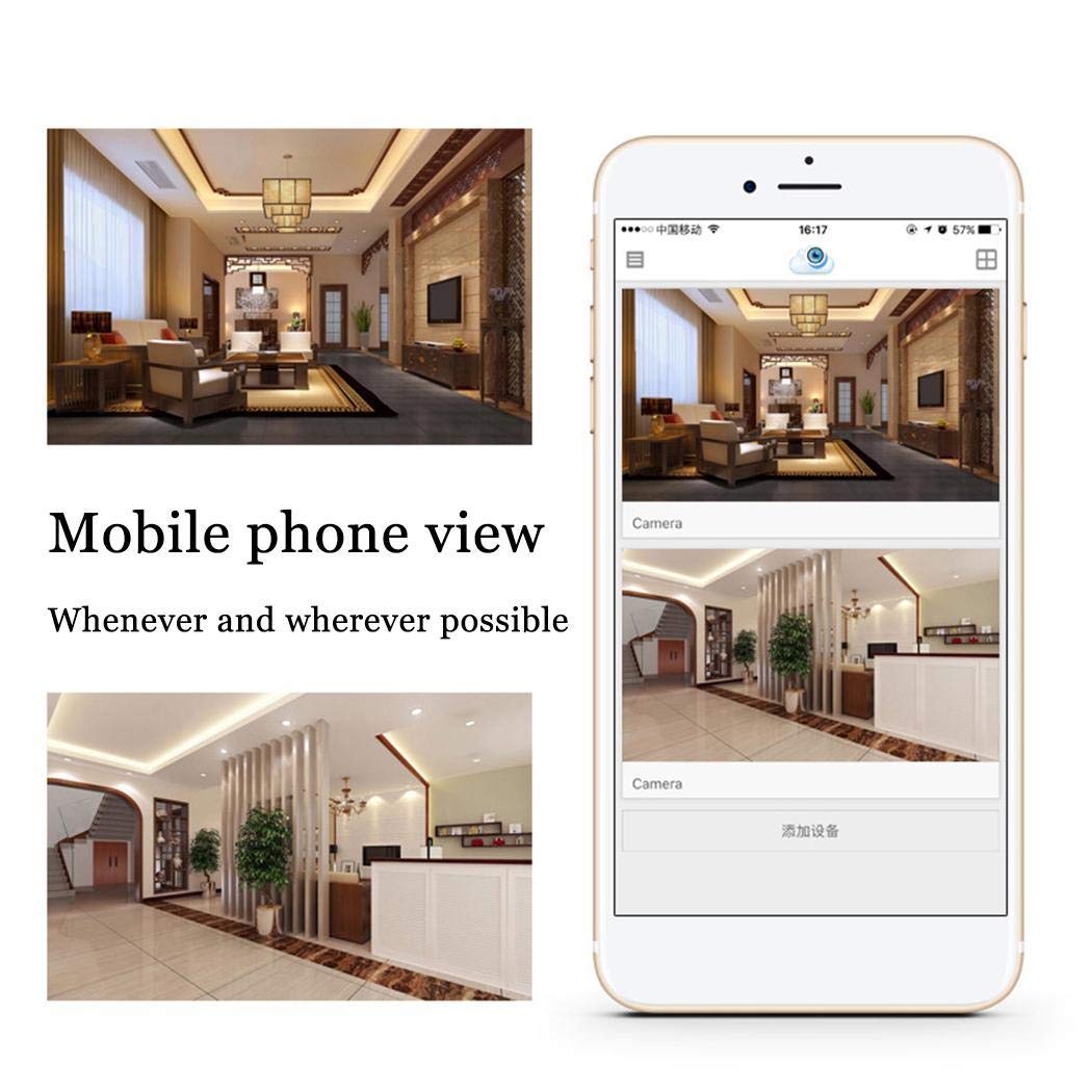 MelysEU Telecamera IP wireless di sorveglianza, 720P HD Wifi Telecamera Notturna a Infrarossi Videocamera di sorveglianza,per iOS, Android, Telecamera, bambini e animali domestici