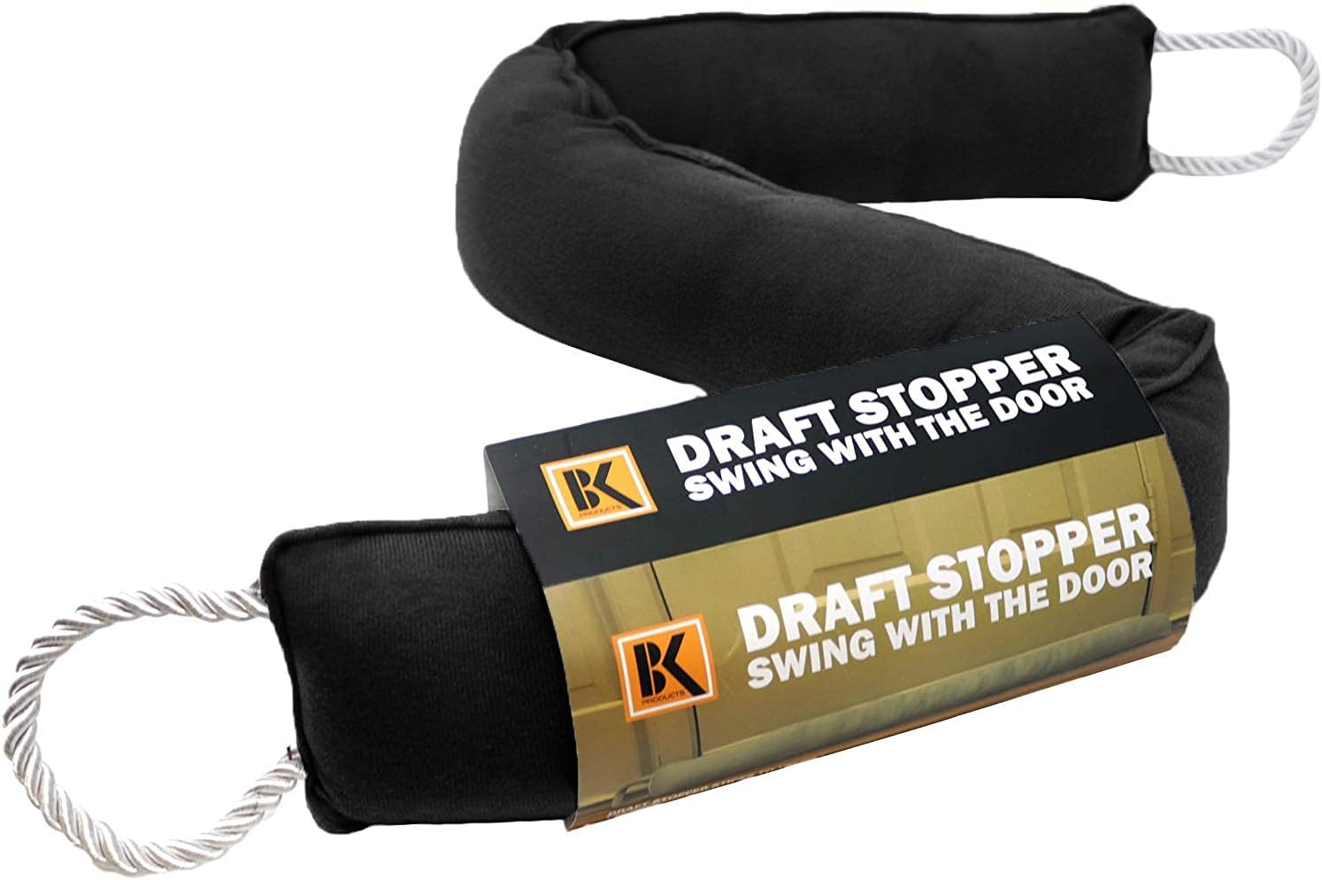 Draft Stoppers - Door Draft Stopper - Draft Stopper Blocker - Under Door Weather Insulator Seal 37 inches - Sticks and Swings with the Door, 2 Lbs Heavy Effective Under Door Draft Stopper Energy Saver (Black)