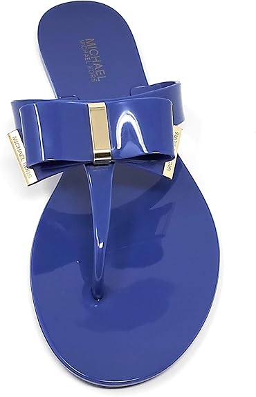 michael kors blue flip flops
