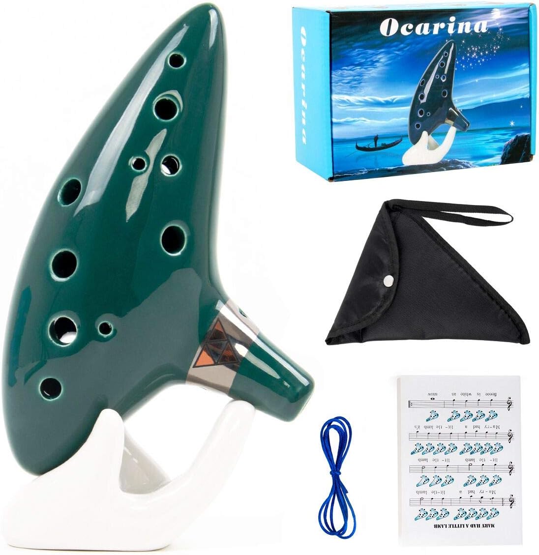 Kmise Okarina,12 Loch Ocarina, Alto C Cosplay Ceramic Replica mit