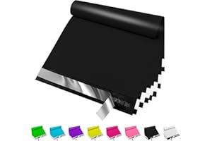 JinRuiKJ Poly Mailers 6x9 Inch 100 Pcs, Strong Adhesive Shipping Bags for Clothing, Durable Thick Mailing Envelopes with Self Seal, Packaging Bags for Small Business - Black