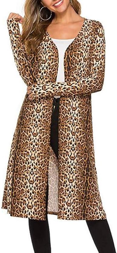 long leopard cardigan plus size