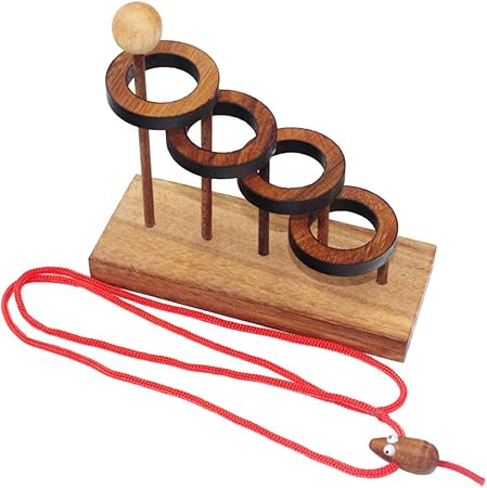 Amazon Flameer 19 脳のゲーム 木製パズル おもちゃ ネズミの脱出ゲーム 大人と子供用 パズル おもちゃ