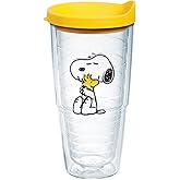 Tervis Peanuts Best Buddies Collection Snoopy Woodstock House Made in USA Double Walled Insulated Tumbler Travel Cup Keeps Drinks Cold & Hot, 24oz, Felt