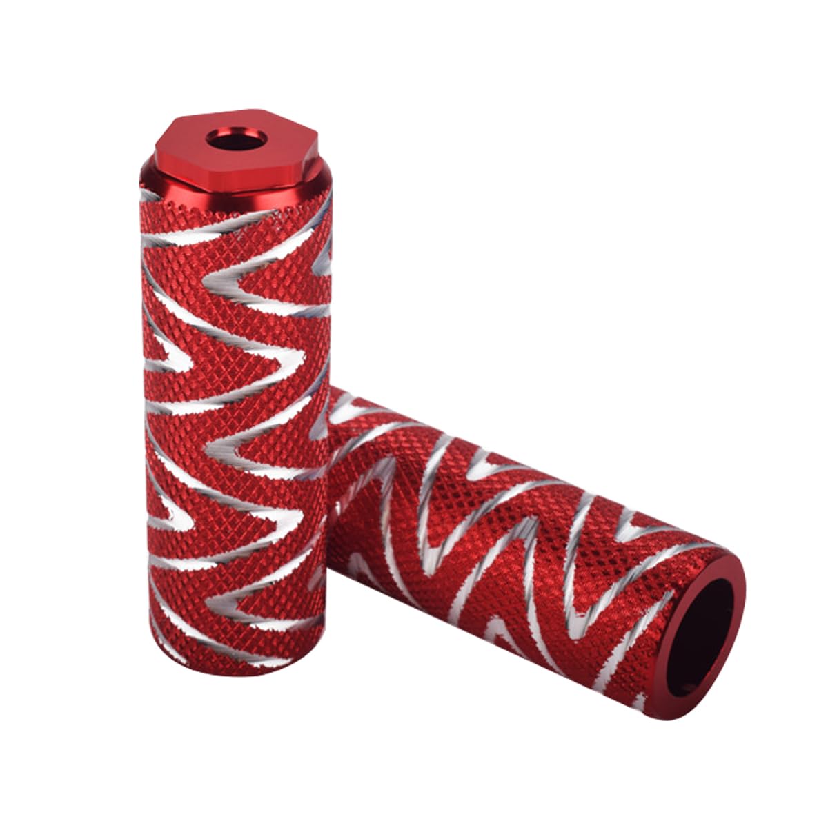 HOUSON Aluminum Alloy Bicycle Foot Pegs - 2 PCS, Red, 100 * 28mm for Mountain & Road Bikes