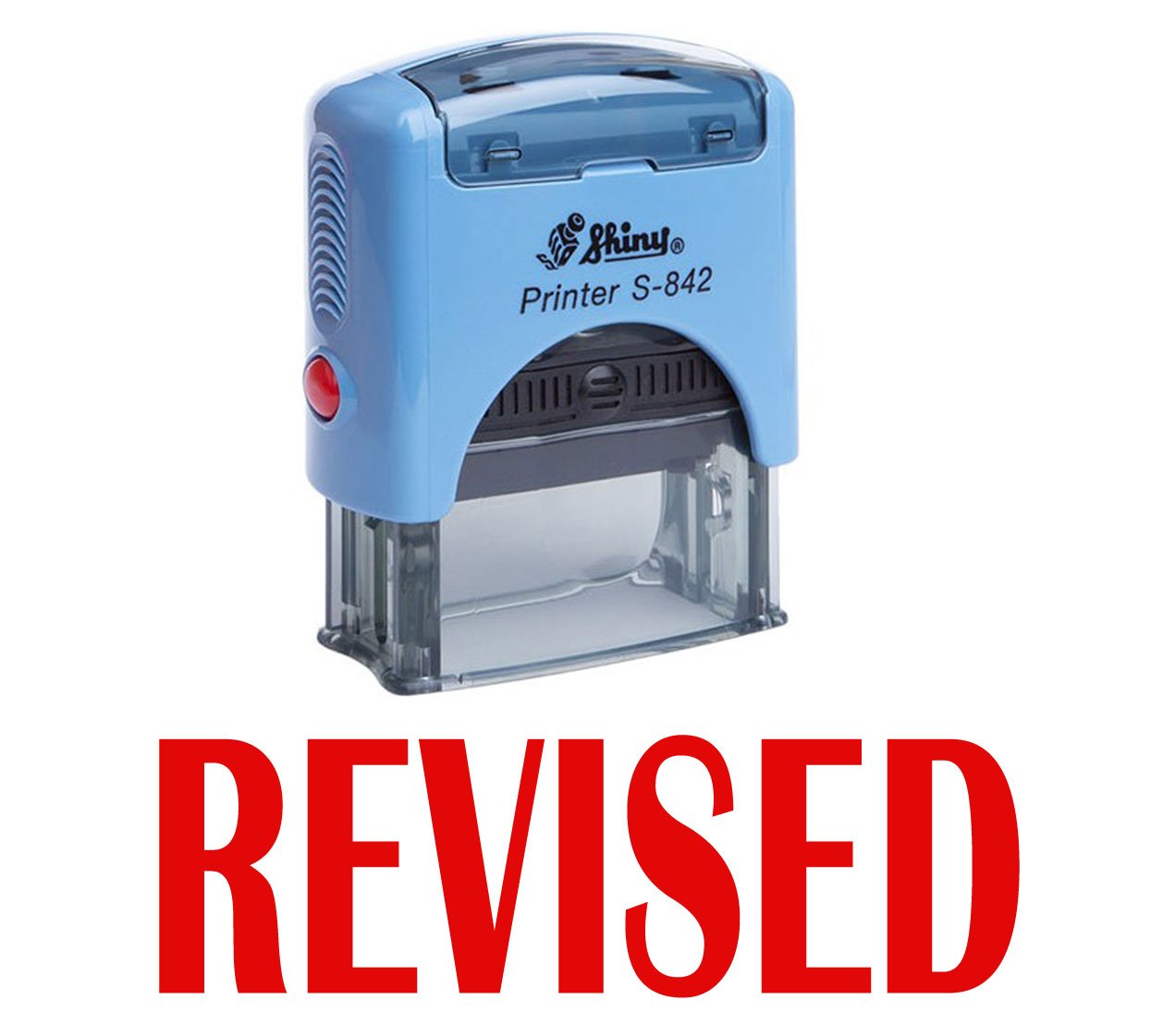 Revised Self Inking Rubber Stamp Office Stationary Custom Shiny Stamp