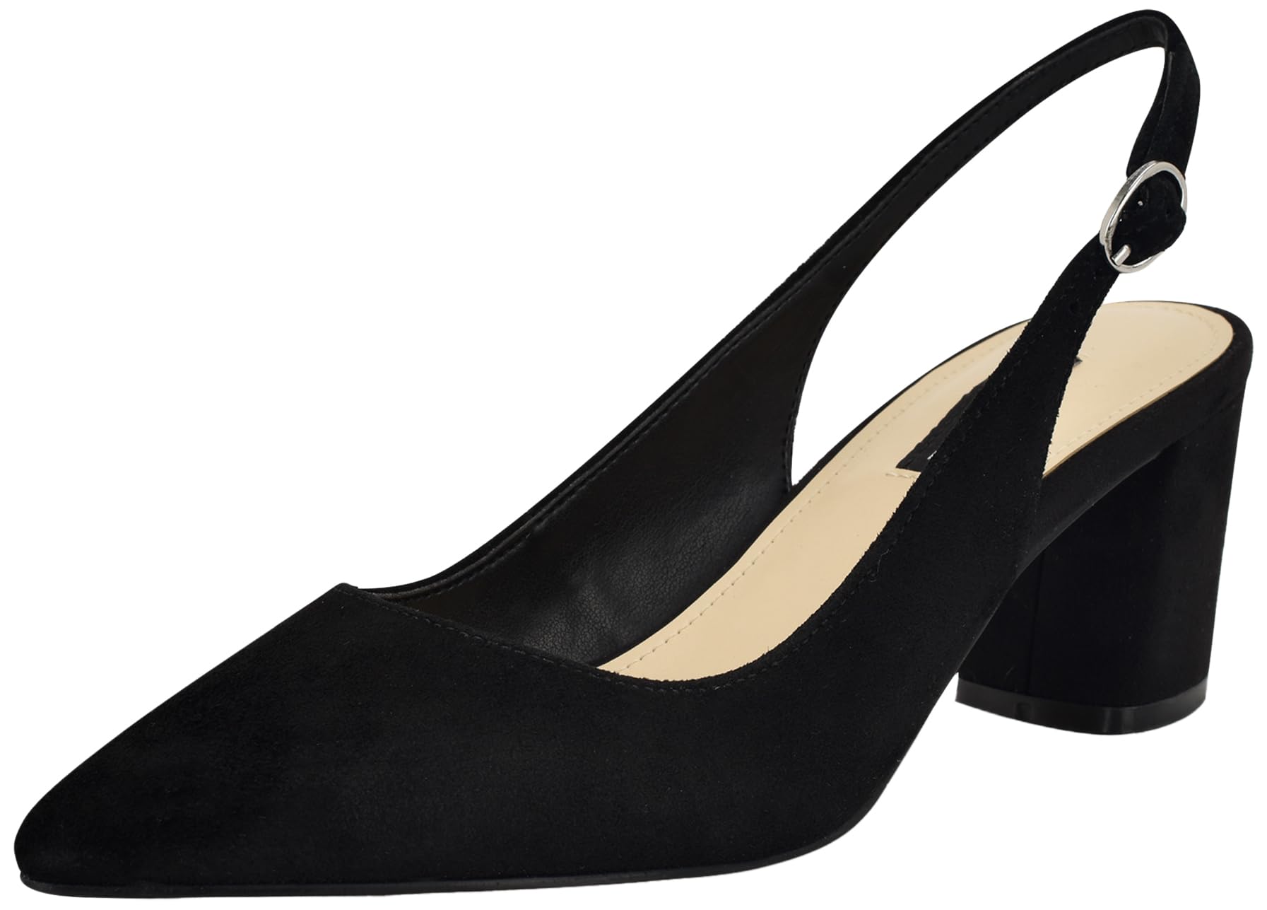Nine West Women’s Kamsee Slingback, Black Suede 001, 10