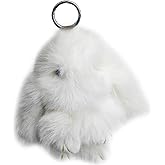 MMQXWZG Bunny Keychain Soft Cute Faux Fur Rabbit Fur Keyring Car Handbag Pom Pom Pendant