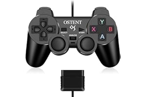 OSTENT Wired Analog Controller Gamepad Joystick Joypad for Sony Playstation PS2 PS1 PS One PSX Console Dual Shock Vibration V