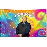 Funny I Eat Kids Flag 3 × 5 Feet Flags with 4 Brass Grommets Wall Hanging Decor for Bedroom College Dorm Room Parties Home Decorations