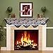 Aytai Lace Spider Bats Mantel Scarf,Unique Cobweb Fireplace Mantle Scarf for Halloween fireplace Decoration Prop Party Décor,80inch X 20inch Black
