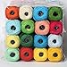 LE PAON Soft 10g Cotton Balls Rainbow Colors of Size 8 Perle/pearl Cotton Threads for Crochet, Hardanger, Cross Stitch, Needlepoint Hand Embroidery. All Different Colors (colorful Series)