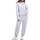 HOTIAN Womens Fleece 2 Piece Outfits Sweatsuit Pullover Sweatshirt Hoodie and Joggers Sweatpants Tracksuit Sets