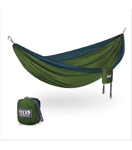 Hamac De Camping ENO TravelNest Bleu Avec Sangles - 9' X 5', Portatif, Capacité 400 Lbs (neuf Sous Blister)