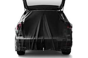 ZNDAW Car Tailgate Mesh Screen, Magnetic Mount Auto Tailgate Rear Windshield Sunshade Net, Breathable Trunk Mesh Tent Vehicle Camping for SUV Van MPV, Camping Gear Accessories (L: 65"×59")