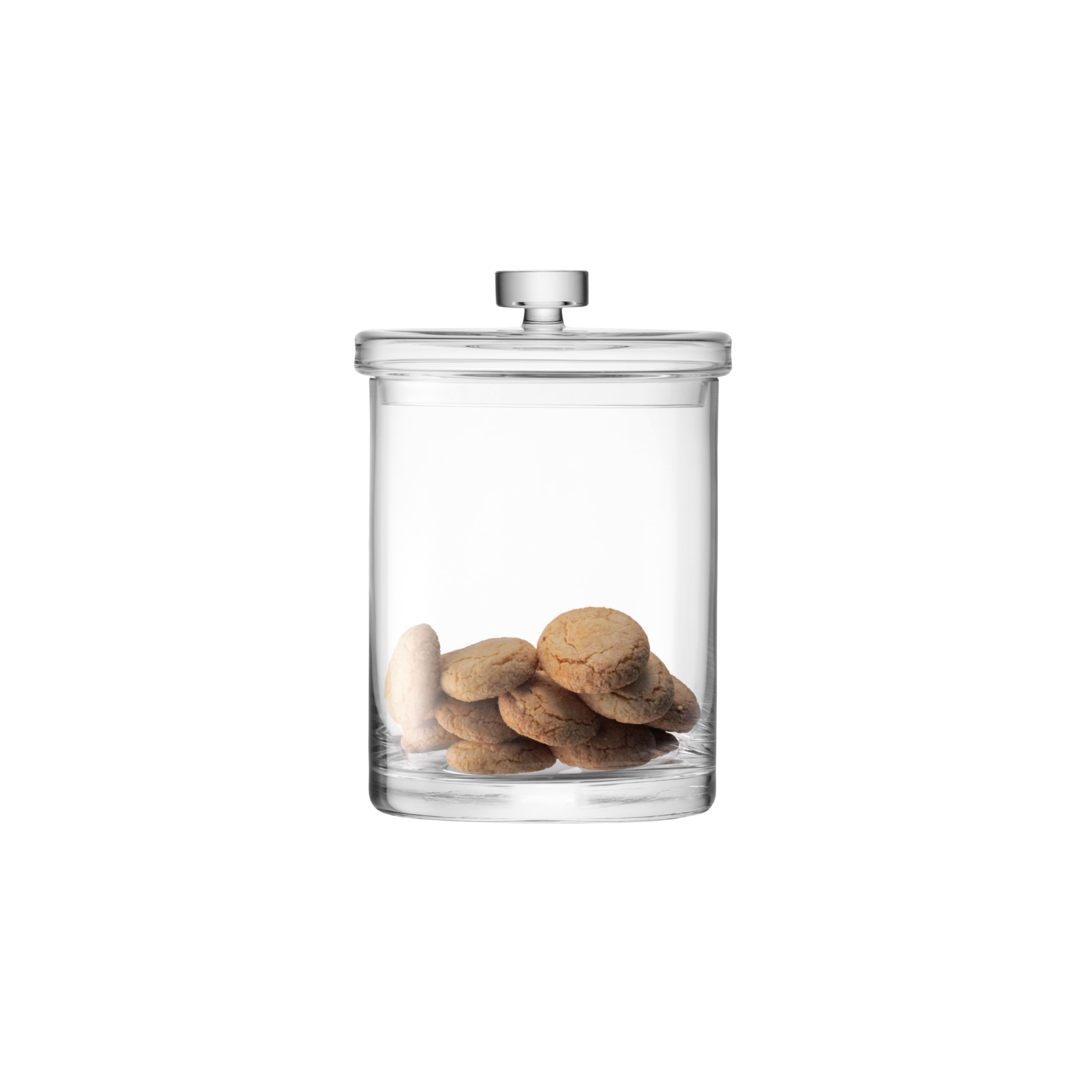 LSA International Maxi Container & Lid H22cm Clear| 1 Unit | Mouthblown & Handmade Glass | MI02