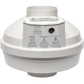 Festa AMG Maverick Radon Fan - Quiet and Energy Efficient 260 CFM Radon Mitigation System Inline Duct Fan - 4" Electric Inline - Made with Sturdy Glass Reinforced Poly-Resin &ndash; White