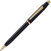 Cross Century II Classic Black Ballpoint Pen, Medium Point, Black Ink | Professional Pen for Everyday Use, Smooth Writing, Comfortable Grip, Metal Body, Luxury Gift Box, Medium Point Black Refill