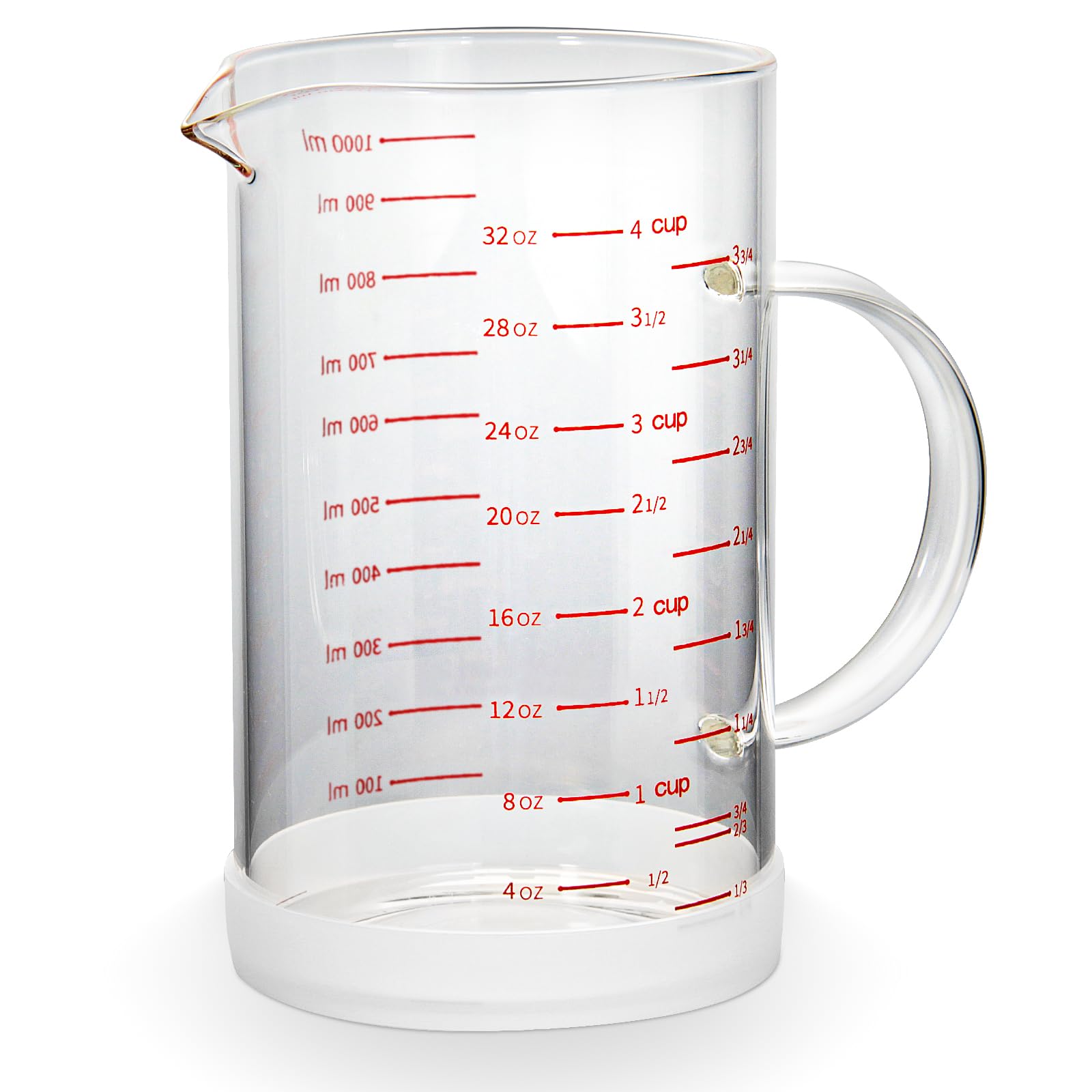 4 Cup Glass Measuring Cup with Handle, 77L High
