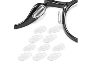 Omnful Eyeglass Nose Pads, 3.2mm Thickness Adhesive Anti Slip Glasses Nose Pad with Air Bag, for Eyeglasses Sunglasses Reading Glasses (5 Pairs, Clear)