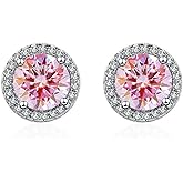 Cubic Zirconia Stud Earrings 1 Carat Simulated Diamond Earrings Sparkly Studs Earrings Cz Studs Earrings For Women