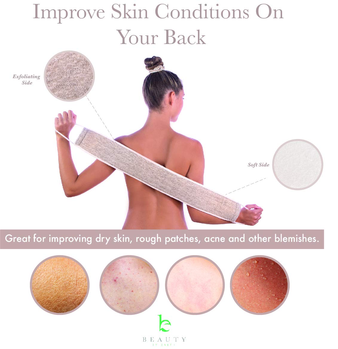 Back Scrubber for Shower - Body Exfoliator & Loofah Back Scrubber Helps Back Acne & Bacne, Back Washer for Shower, Body Scrubbers For Use In Shower to Exfoliate and Cleanse Skin : Beauty