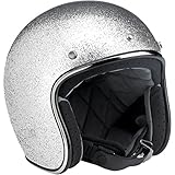 Biltwell Bonanza Open Face Helmet Silver Medium