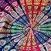 Canserin Round Tassel Tapestry Beach Towel, Bohemian Mandala Yoga Mat (Purple)