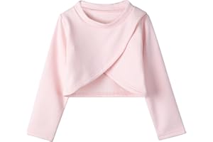 Lisianthus Girls Long Sleeve Thick Ballet Wrap Top Dance Sweater