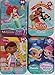 4 Collectible Girls Mini Jigsaw Puzzles in Travel Tin Cases: Disney Kids The Little Mermaid, Shimmer and Shine, Elena Avalor, and Doc MacStuffins Gift Set Bundle (24/50 Pieces)