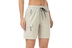 GymBrave Women's Hiking Shorts Quick Dry Lightweight Cargo Shorts for Outdoor Athletic Travel with Pockets