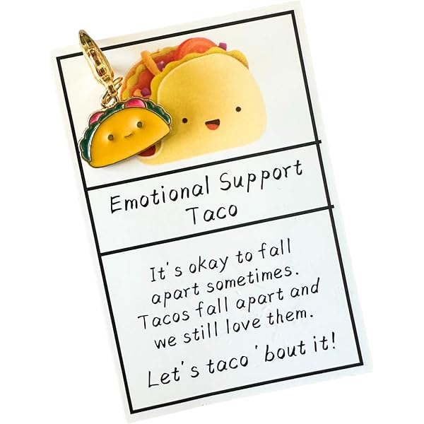 PRNTABLE Emotonal Support Taco Tags, Let's Taco 'bout T, Dgtal PDF...