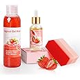 Feminine Wash & Yoni Oil & Yoni Soap Set for Women, Yoni Wash for Vaginal Ph Balance Remove Odor Moisturizing, 1 Fl.Oz Feminine Oil & 5.07 Fl.Oz Vaginal Wash 5.29OZ Yoni Soap Bar, Strawberry Scent