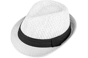 WESTEND Unisex Short Brim Fedora - Hats for Men & Women + Straw Fedora Hats, Cooling Mesh Hats, Fashion Fedora Hats 2024