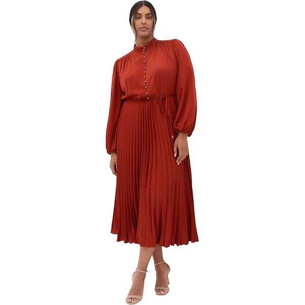 city chic women's plus size dress love pleat Women's Plus Size Love Pleat Border Buff Dress