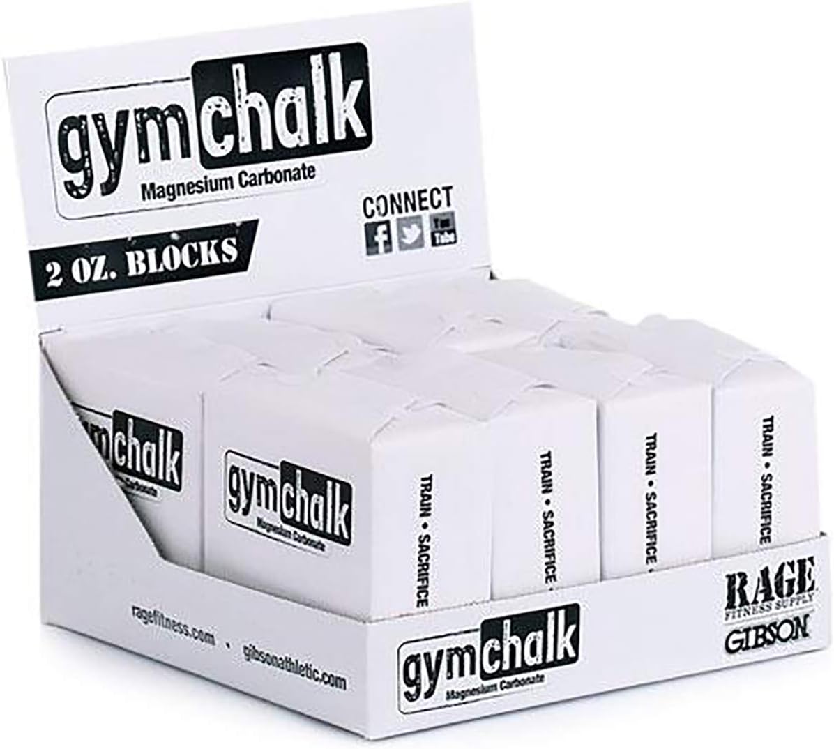 Gibson Athletic Premium Block Gym Chalk, 1Lb, Consists of (8) 2 oz Blocks, Magnesium Carbonate, Gymnastics, Weightlifting, Rock Climbing White : Sports & Outdoors