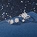 J.Rosée 925 Sterling Silver Earrings and Rings Set Snowflake Stylish Jewelry