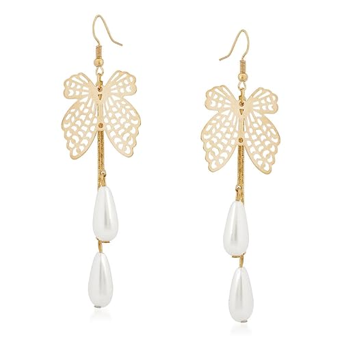 VK Jewels Drop Earrings for Women (Golden) (vkerz1614g)
