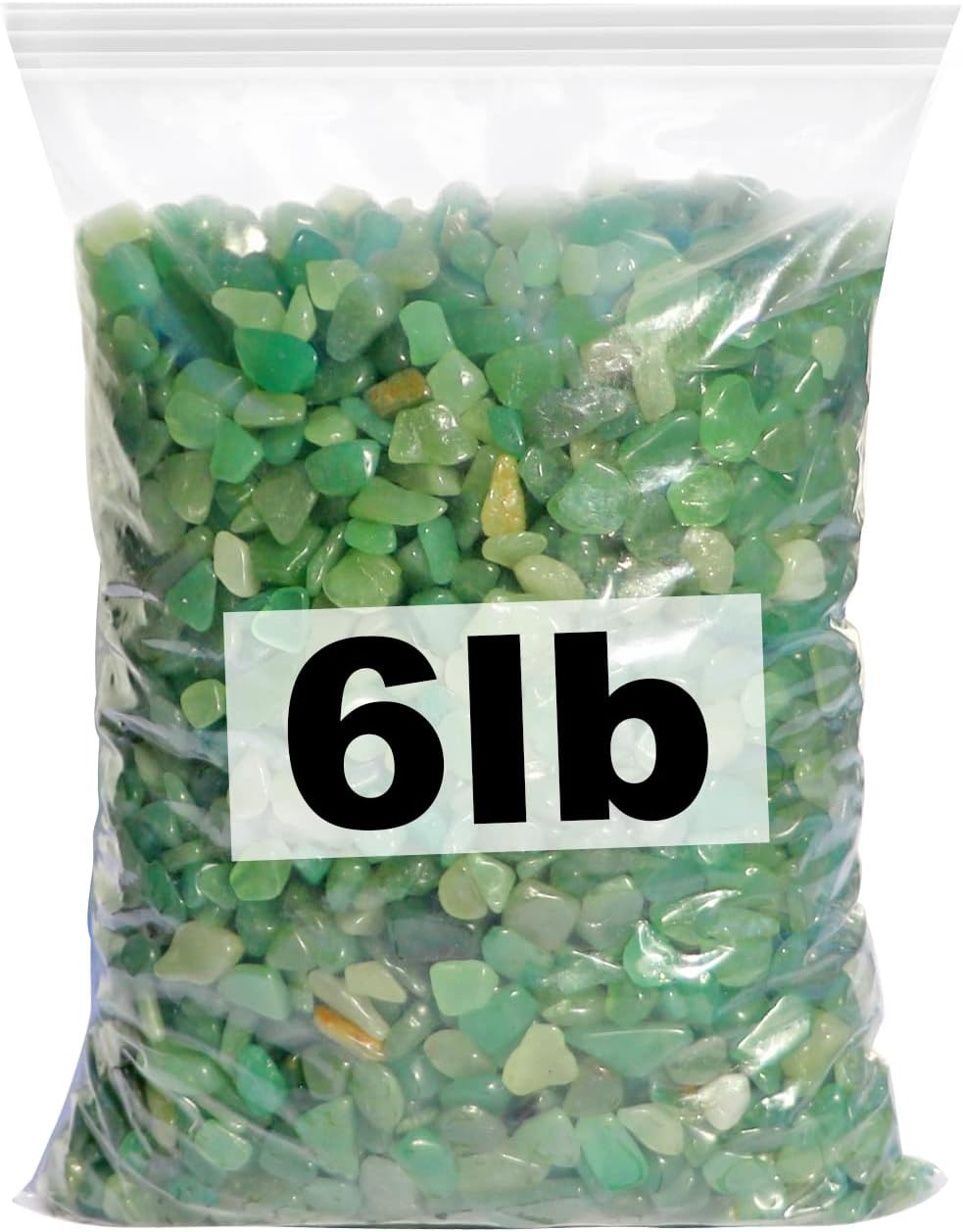 Hardscaping Materials - 6lb Green Aventurine Tumbled Chips Stone Natural Polished Pebbles Small Quartz Crystals Decorative Gravel for Potted Plants, Succulents, Cactus, Bonsai, Terrarium, Fairy Garden, DIY Project, Crafts