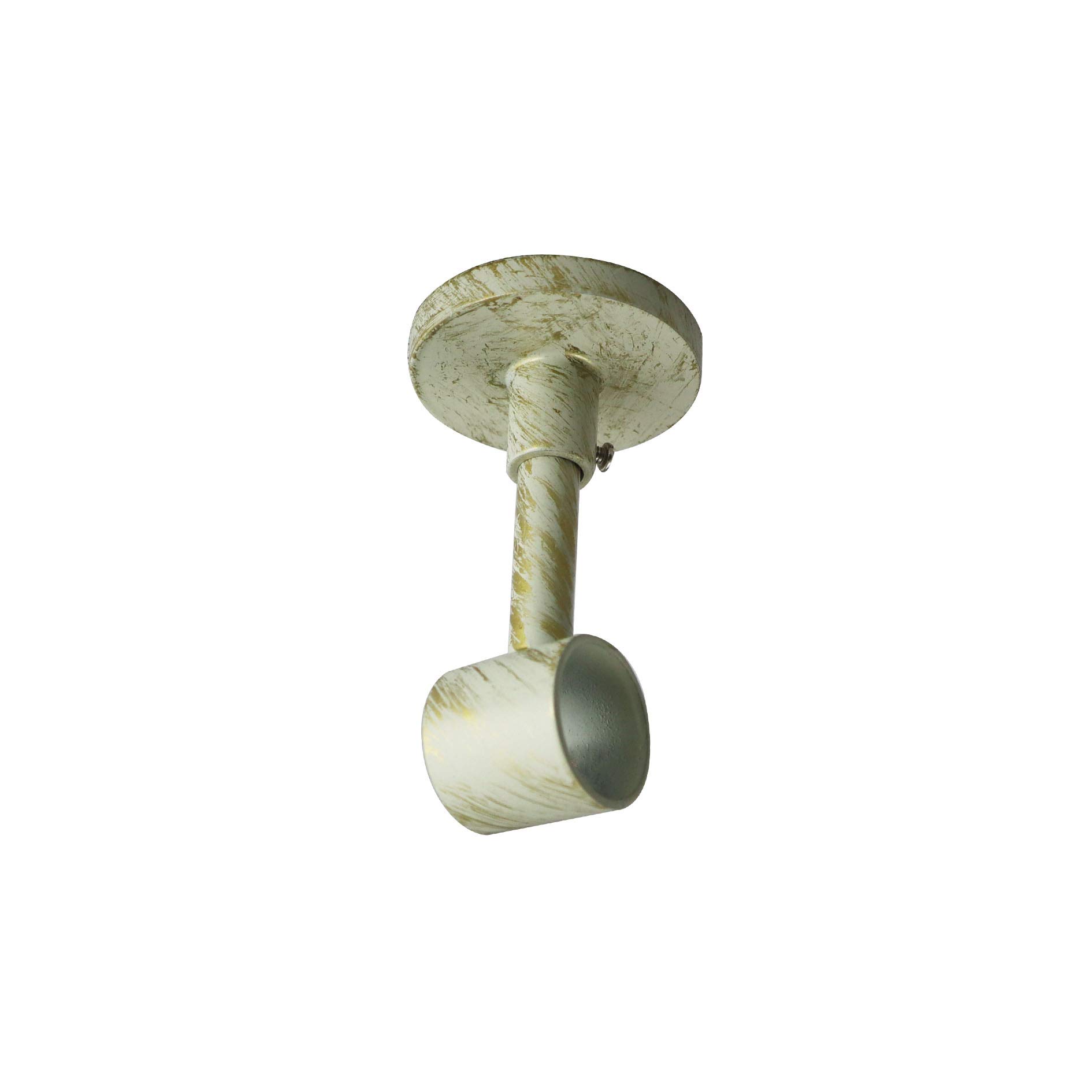 19mm and 28mm Curtain Pole Rod Ceiling Hanger Bracket Holder Support Metal Brushed Chrome Brass Black Copper (Brushed Cream and Gold, 28mm)