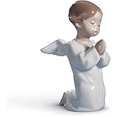 LLADR&Oacute; Angel Praying Figurine. Porcelain Angel Figure.