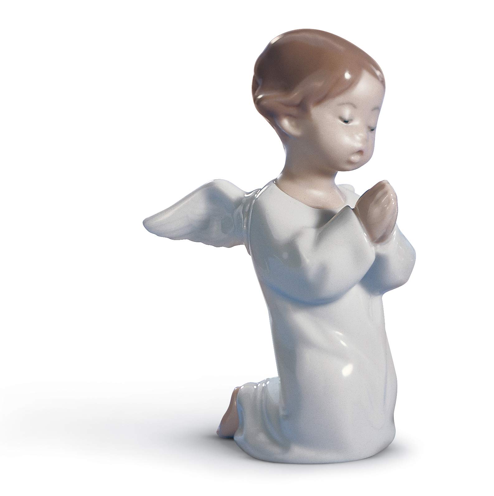 LLADRÓ Angel Praying Figurine. Porcelain Figure Figure.