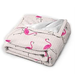 Duduho Pink Flamingos Bed Blanket Ultra Soft Throw