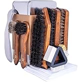 FootFitter Ultimate Shoe Care Kit, Premium Shine Brush & Suede Tools for Cleaning, Polishing, Conditioning, and Restoring Leather, Nubuck & Suede Footwear (Made in Germany)