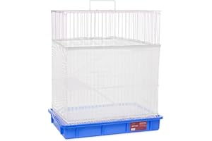 Sibba Bird Cage Seed Catcher Airy Gauze Guard Catcher Parrot Nylon Mesh Net Cover Soft Universal Birdcage Elastic Cage Net Stretchy Skirt Accessories Net Covers Pet Supplies (White)