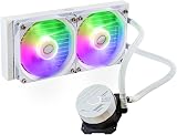 Cooler Master MasterLiquid 240L Core ARGB CPU Liquid Cooler White view 1