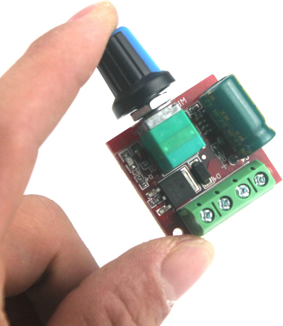 Taikuwu 2pcs Mini DC Motor Speed Controller, 5V-35V 5A PWM DC Motor Speed Switch Controller LED Volt Regulator - Image 3